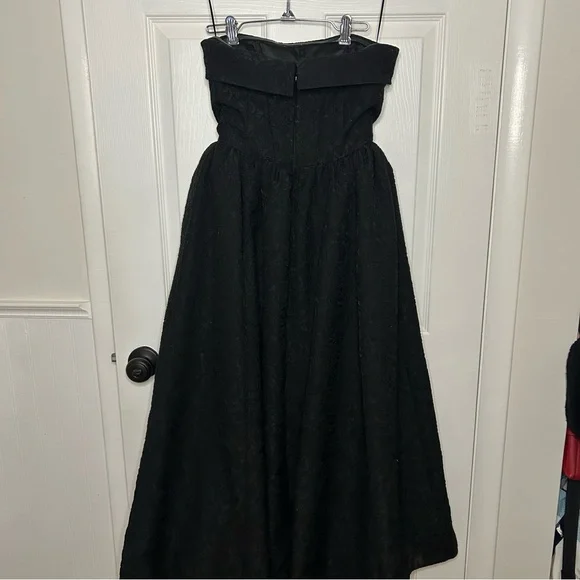 BHLDN Jacquard Strapless Basque-Waist Corset Fit & Flare Gown - Picture 11 of 16